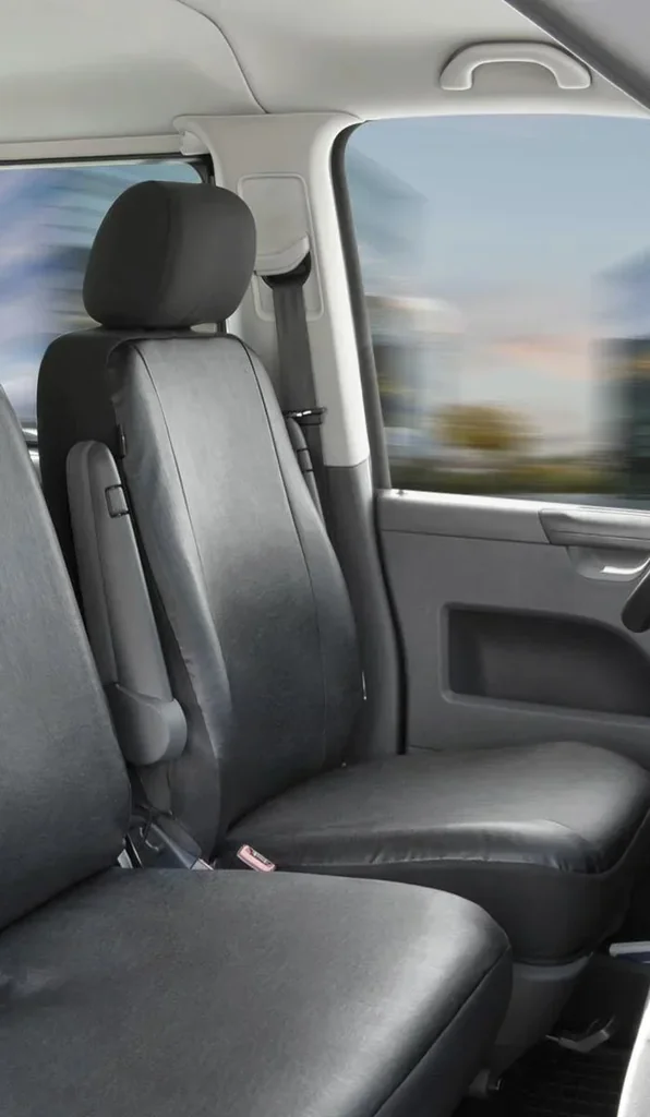 Passform Sitzbezüge VW T6 für Einzelsitz vorne aus Kunstleder ab Baujahr 07/2015 bis heute