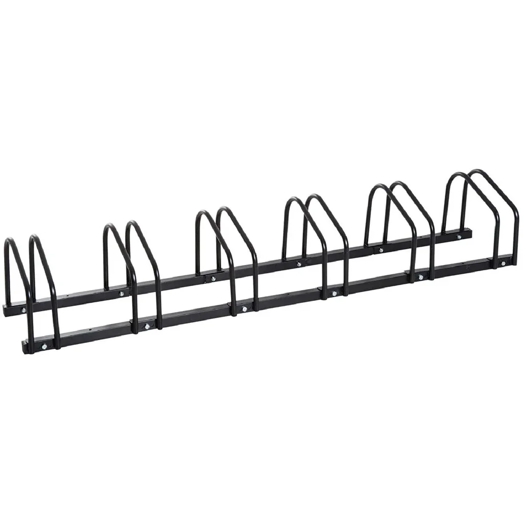 Fahrradständer Aufstellständer 5 Fahrräder Schwarz