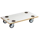Transporthilfe MM 1316, 57,5 x 30 x 11 cm, Vollgummi Rollen Ø 75 mm, Rollenlager, Tragkraft 250 kg, MDF beschichtet