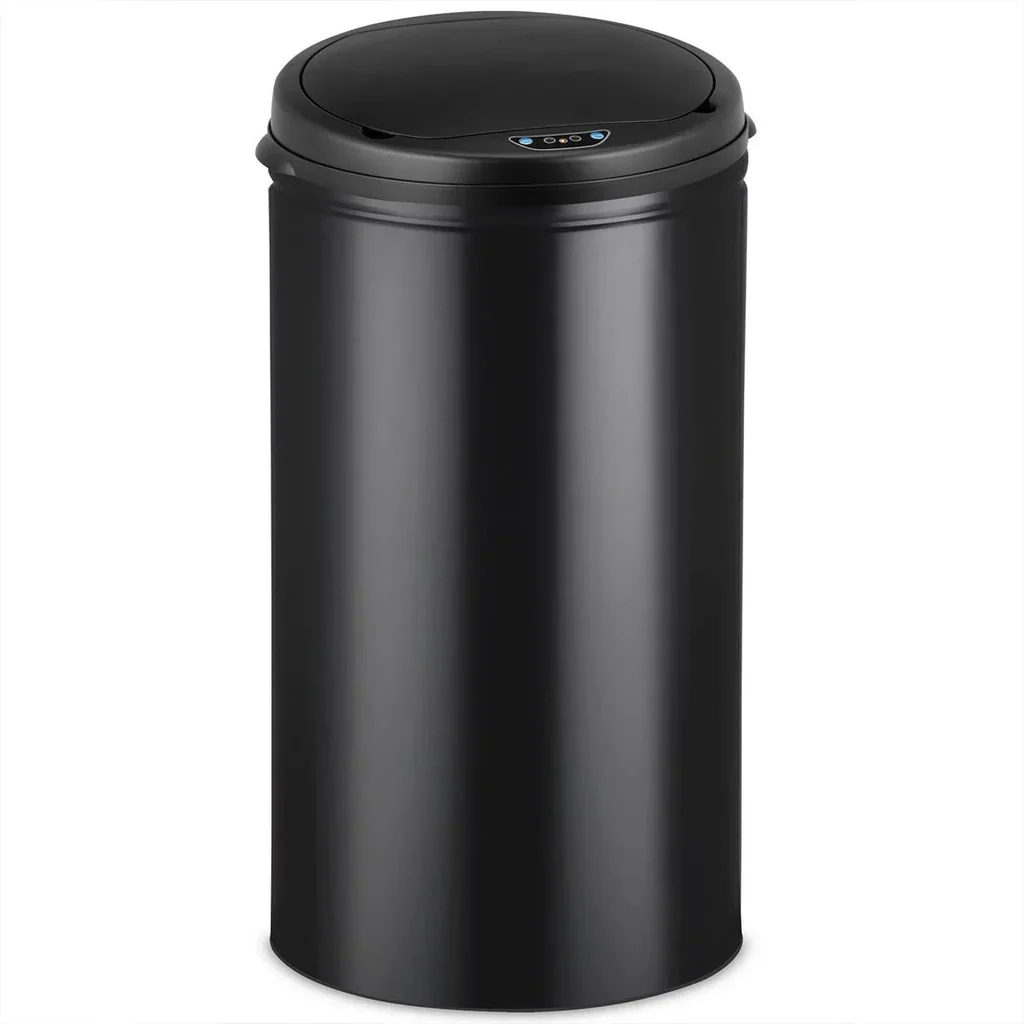 Abfallkorb mit Sensor Edelstahl schwarz 40 Liter