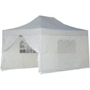 Faltpavillon inkl. 4 Seitenteilen weiß 3x4,5m Faltzelt Partyzelt