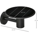 Solar-Außenlampe mit 2 Leuchtstufen, Vintage-Look, schwarz, 25 x 23,5 x 22 cm