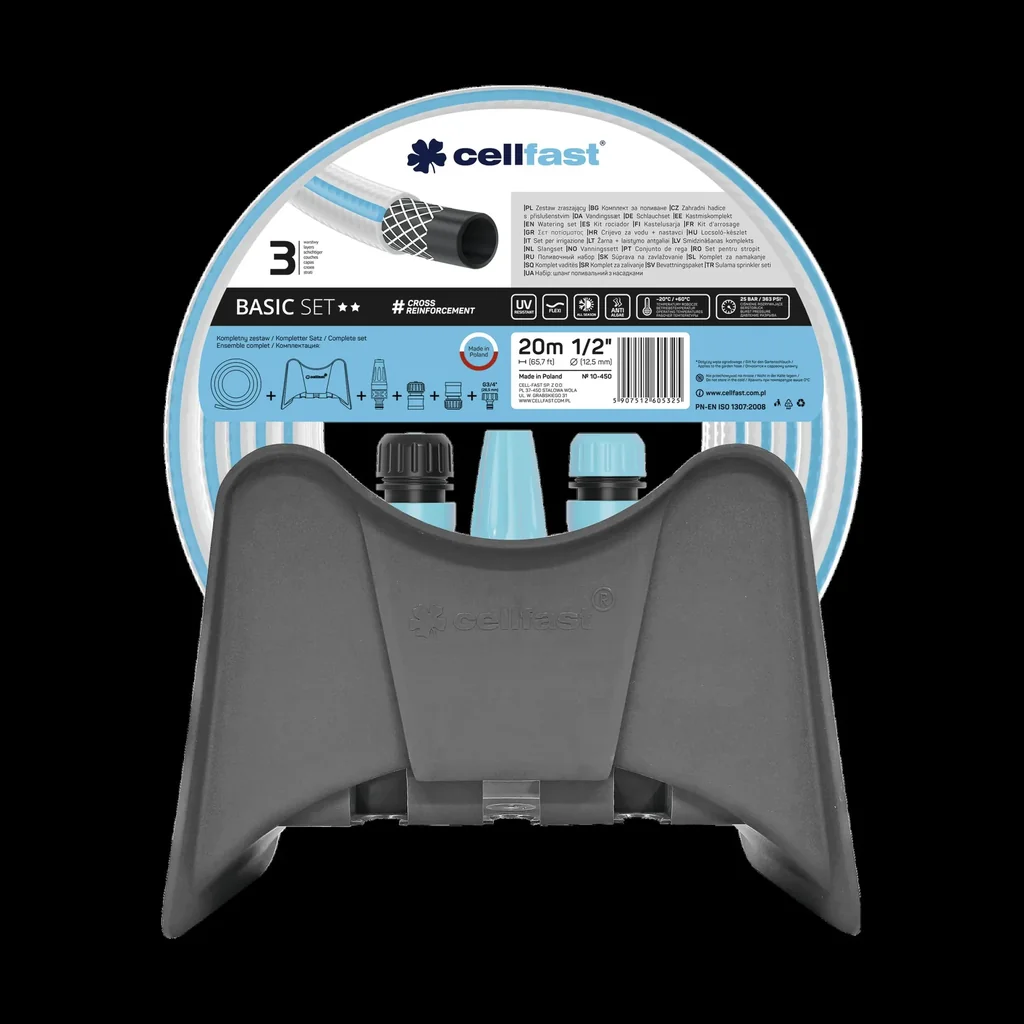 Bewässerungssatz BASIC 1/2" 20 m + Wandschlauchhalter