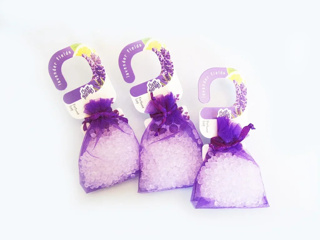 Duft-Säckchen, Organza-Beutel, Lavendelduft, Lila, 3er-Set