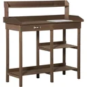 Pflanztisch mit Wanne Holz Braun 117 x 45 x 121 cm