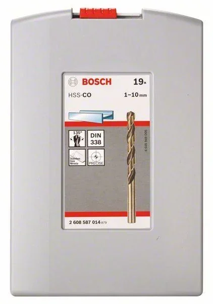 Metallbohrer-Set HSS-Co ProBox, DIN 338 (Kobaltlegierung), 110 mm, 19-teilig
