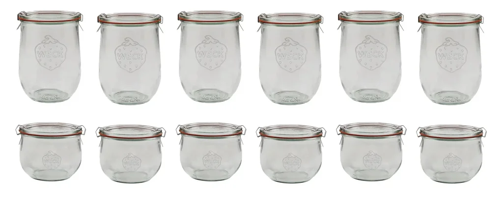 Einkochglas TULPE-Form 1/2 Liter, 6er Pack, 580 ml Volumen