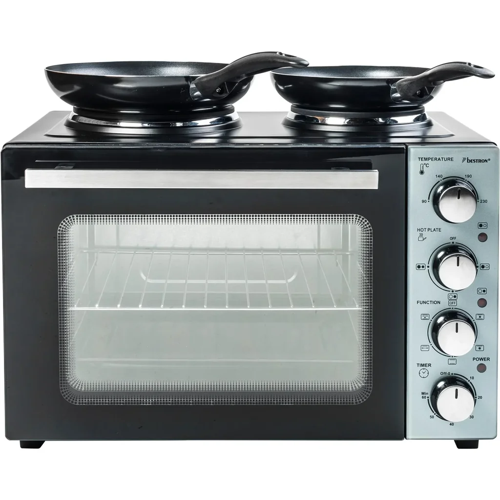 Kleinküche Grill- Backofen mit Grillspieß, 31 Liter