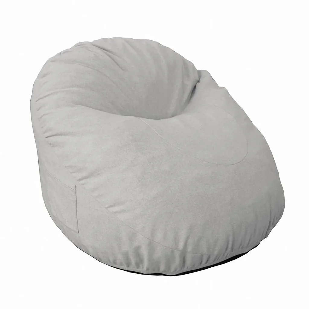 Sitzsack aufblasbares Sofa Bodensessel Sitzkissen gepolstert mit 2 Seitentaschen waschbar für Wohnzimmer Liege Schlafzim