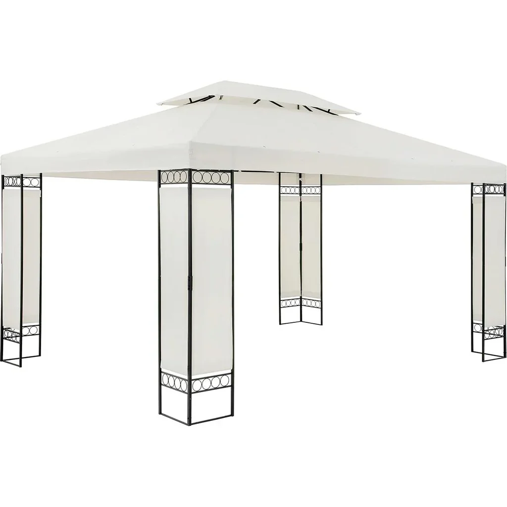 Pavillon/Gartenpavillon XXL - 3 x 4 x 2,6m - creme