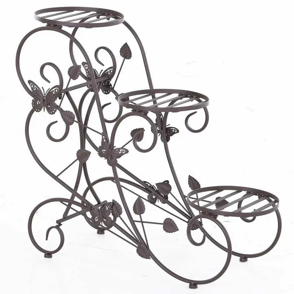 Dreistufiges Blumenständer bronze