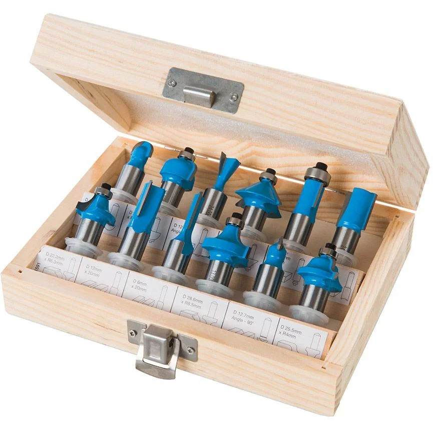 12-teiliger 12 mm TCT-Fräser-Satz