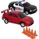 Sharper Image RC Rennset Polizei und Rennwagen 2 Spieler mit Spielfiguren