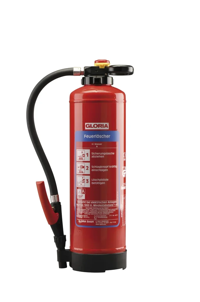 Feuerlöscher WH 6 Pro, 6 Liter, Wasserlöscher, 34A, Schlagknopf