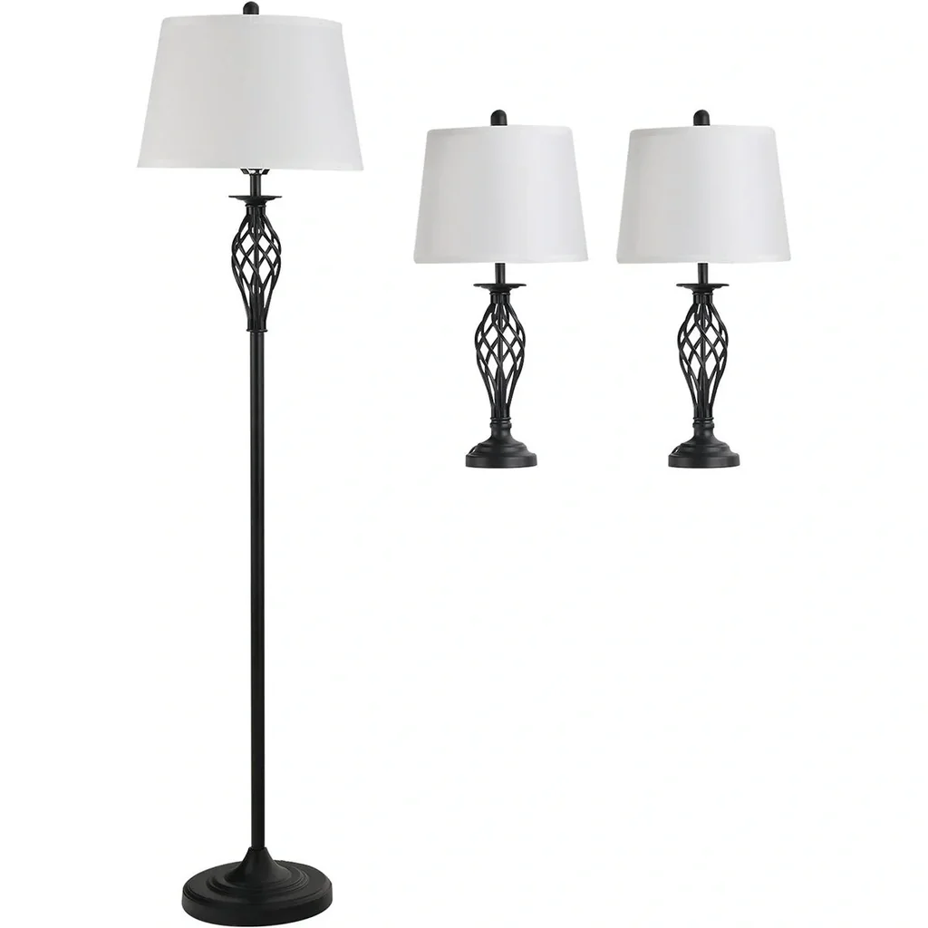 Stehlampe inkl, 2 Tischlampen