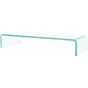 TV-Schrank/Monitorerhöhung transparent 80x30x13 cm Glas