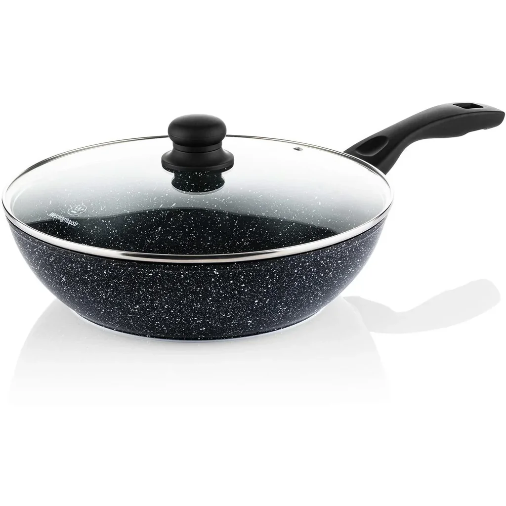 Wok-Pfanne Ø30 cm (12,5") Schwarzer Marmor