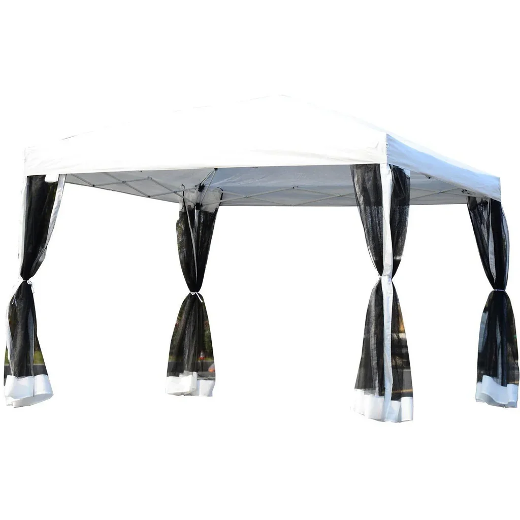 Faltpavillon Faltzelt mit Seitenwänden 3x3m Weiß
