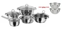 Topf-Set „New Silver Line“, Edelstahl, Induktion, 11-teilig