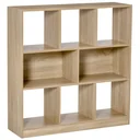 Bücherregal 3-stöckige Aufbewahrungsregal Büroregal Display Regal für Home-Office Wohnzimmer Spanplatte Natur 97,5 x 30