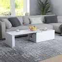 Couchtisch 150x50x35 cm Spanplatte weiß