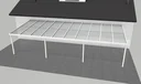 Terrassendach Premium, weiß, 10140 x 4060 mm - Polycarbonat Stegplatten 16 mm, klar