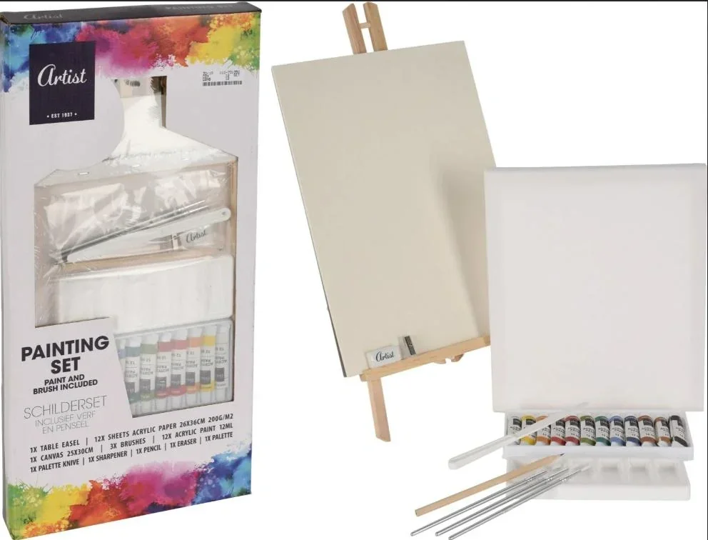 NL Malset 23-teilig - mit Staffelei