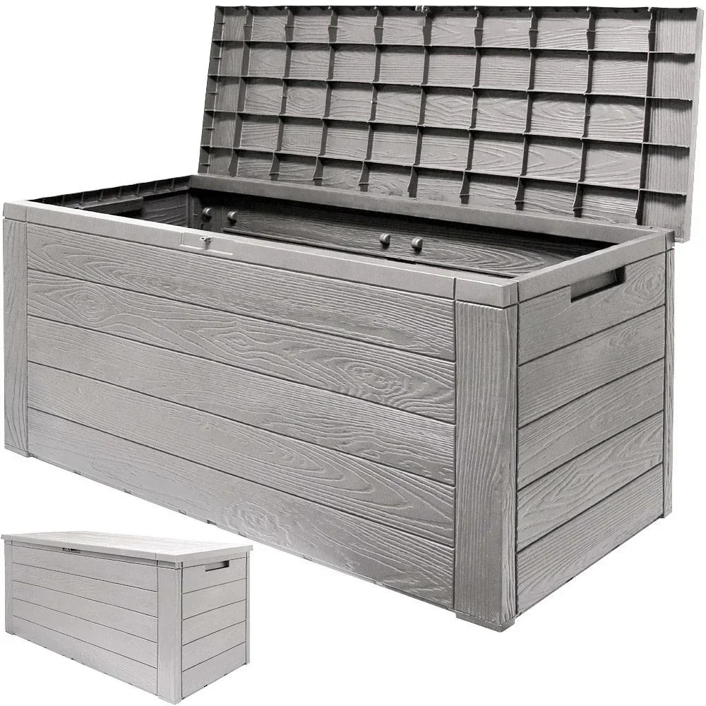 NL Luxuriöse Aufbewahrungsbox - Grau - 120x46x57cm - Kunststoff