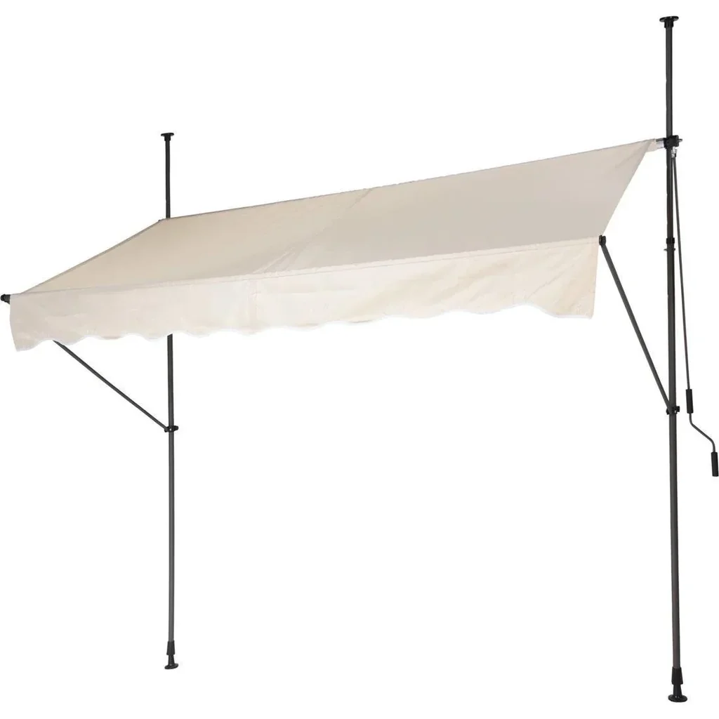 Ambiance Sonnenschirm mit Kurbel - Creme - Polyester