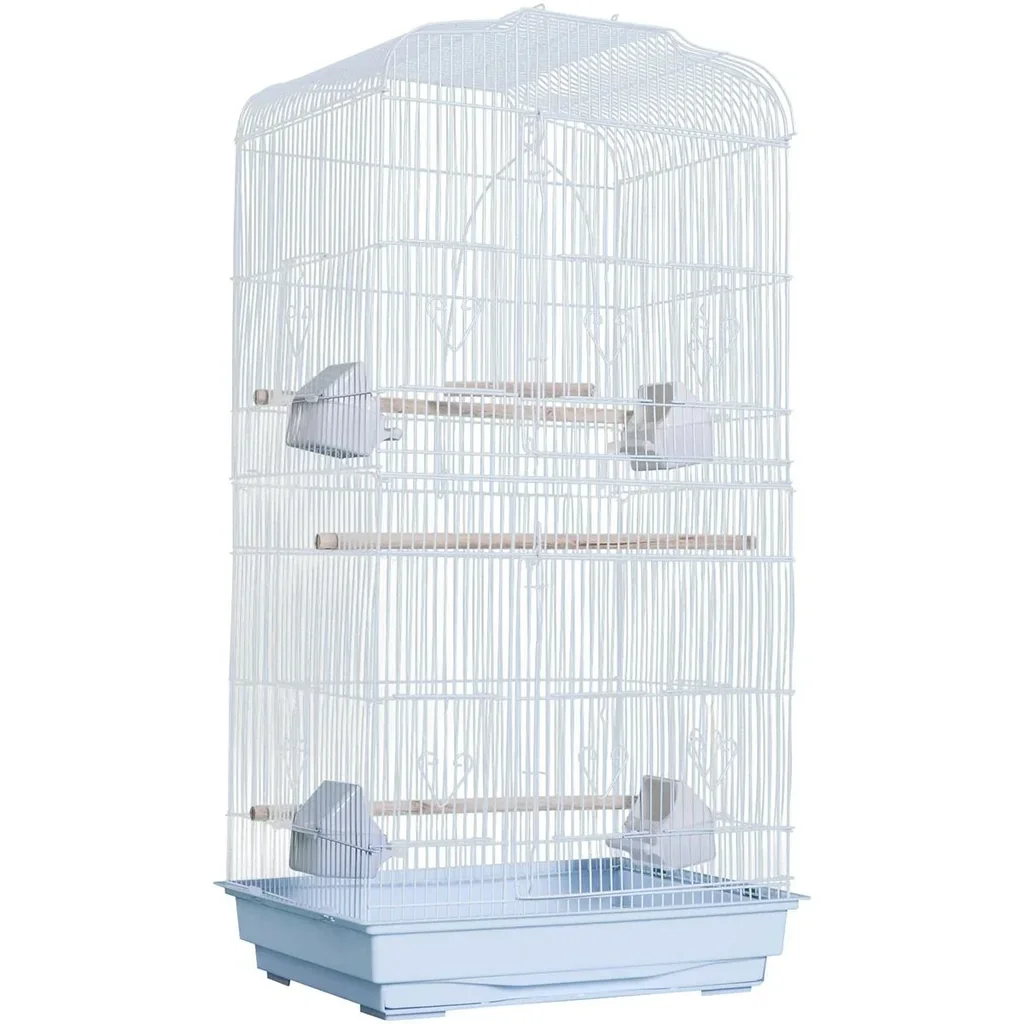 Vogelkäfig Voliere Metall, weiß