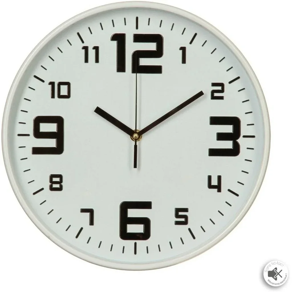 Wanduhr - 30 cm - Weiß