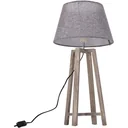 Tischlampe Nachttischlampe Stehlampe Stoffschirm Minimalistisch Büro Holz grau 40 W Skandinavisch 33 x 33 x 68,5 cm