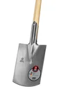 BRITTA-Spaten, Gärtner Form, Gr. 0, poliert, Eschen-T-Stiel 85 cm