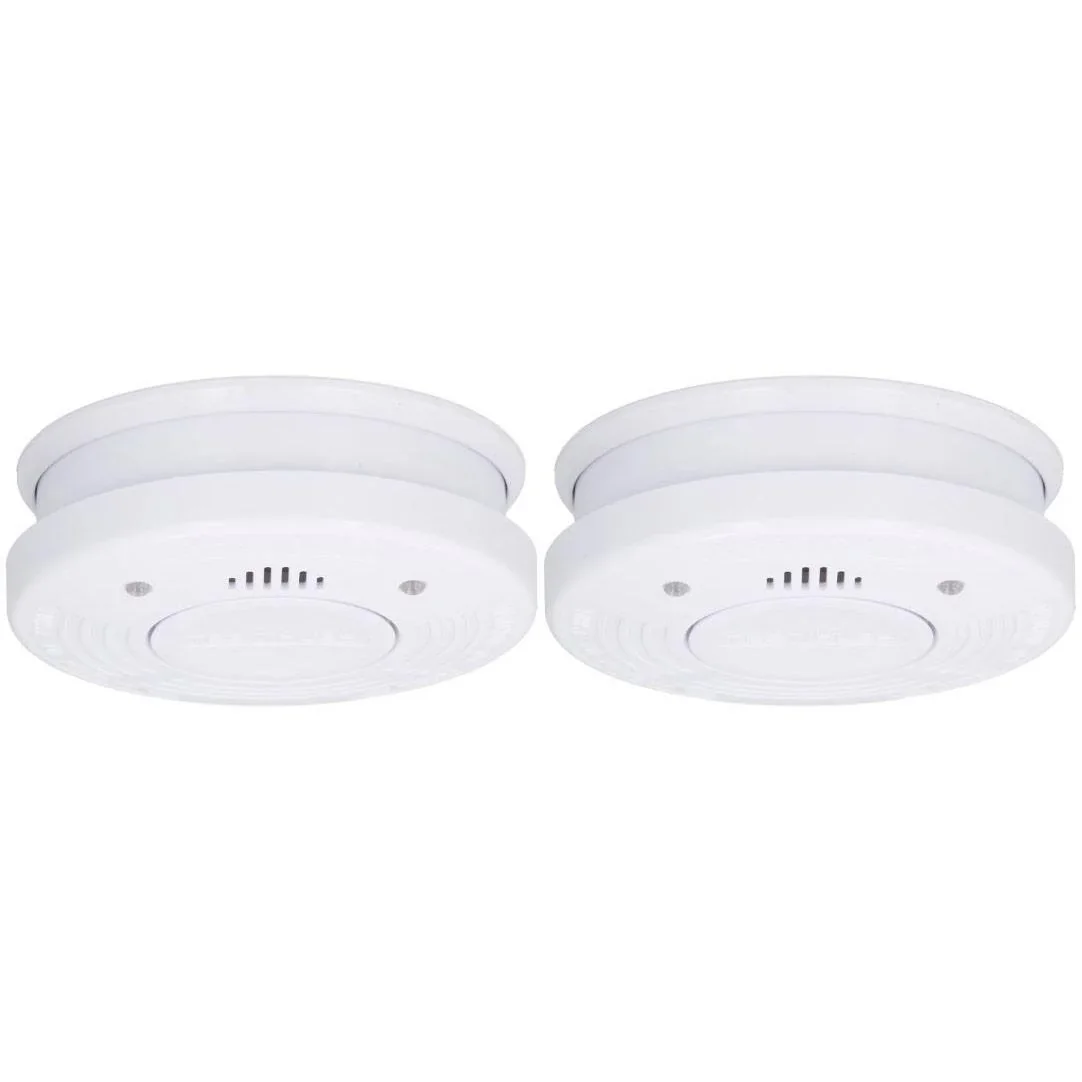 2x Optischer Rauchmelder 10 Jahre Lebensdauer - 85 dB - Weiß