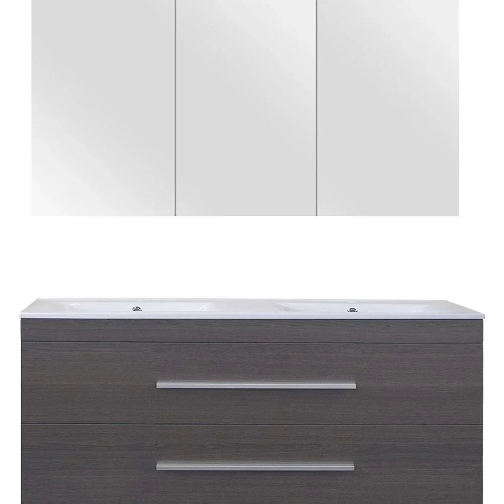 Badezimmermöbel Style 120cm - schwartz Eiche