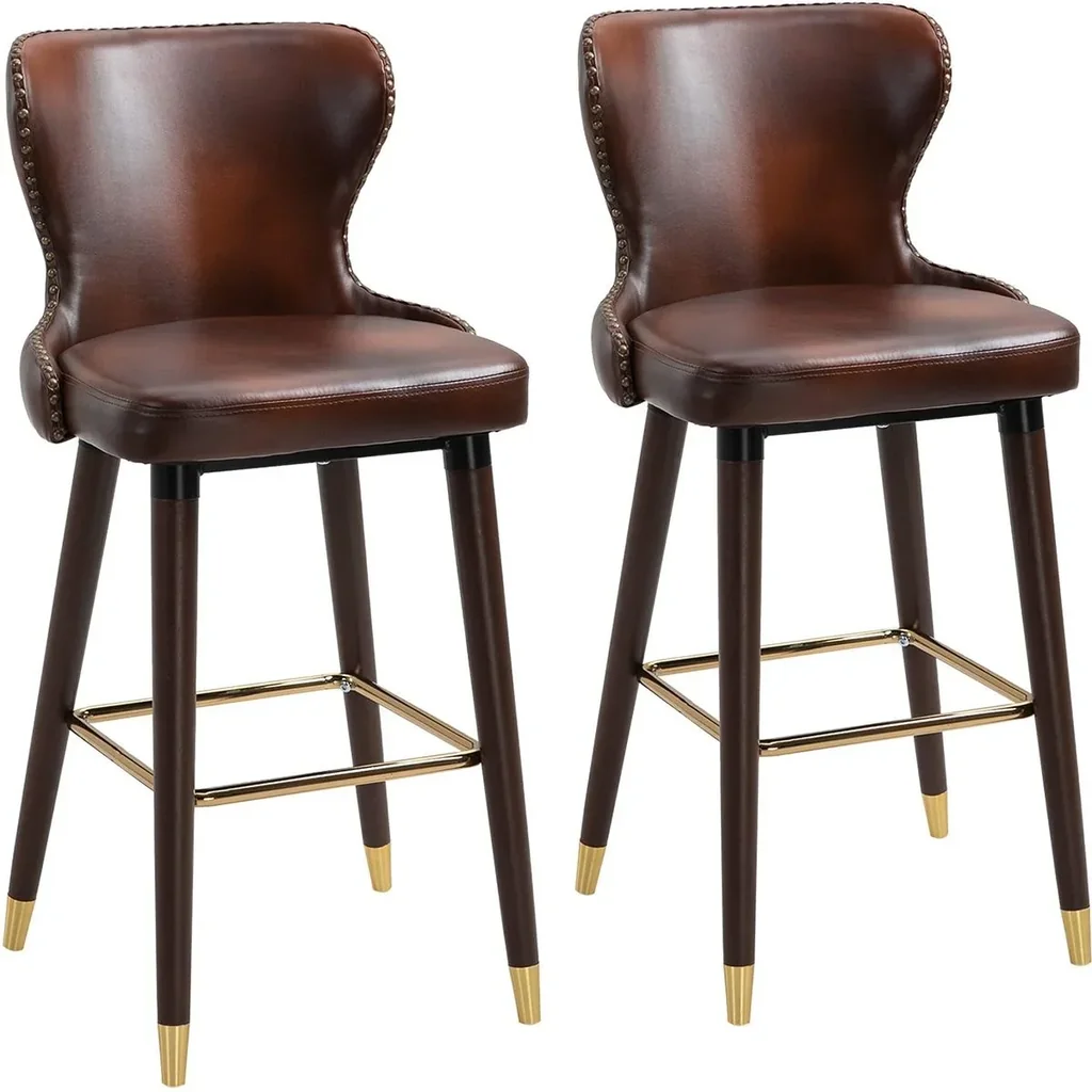 Bistro-Hocker, PU braun