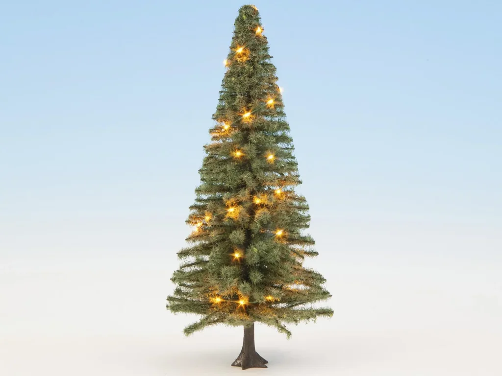Beleuchteter Weihnachtsbaum, grün, mit 30 LEDs, 12 cm hoch