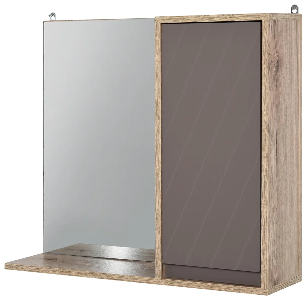 Badezimmer-Spiegelschrank, grau