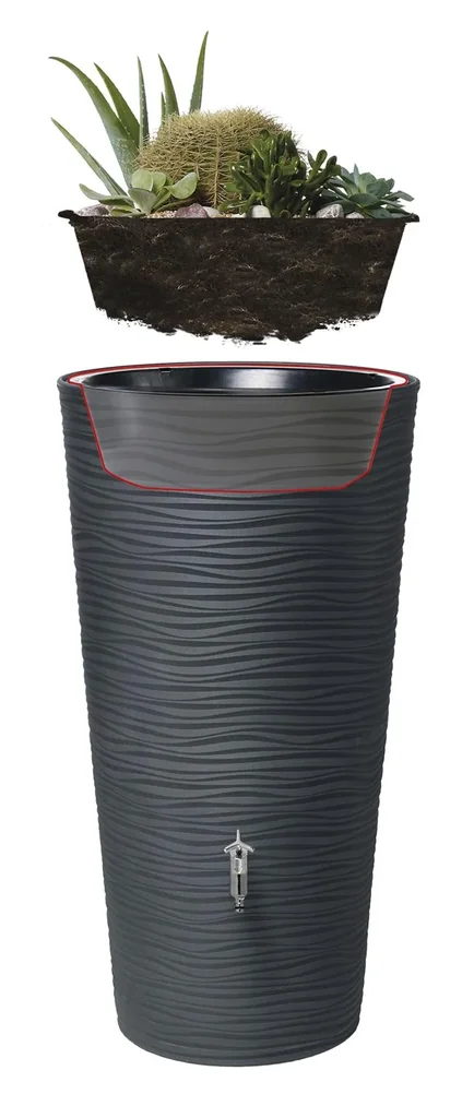 Regenspeicher / Regentonne NATURA 2in1 210 L, graphite grey