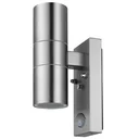Wandleuchte Edelstahl flieder mit Sensor