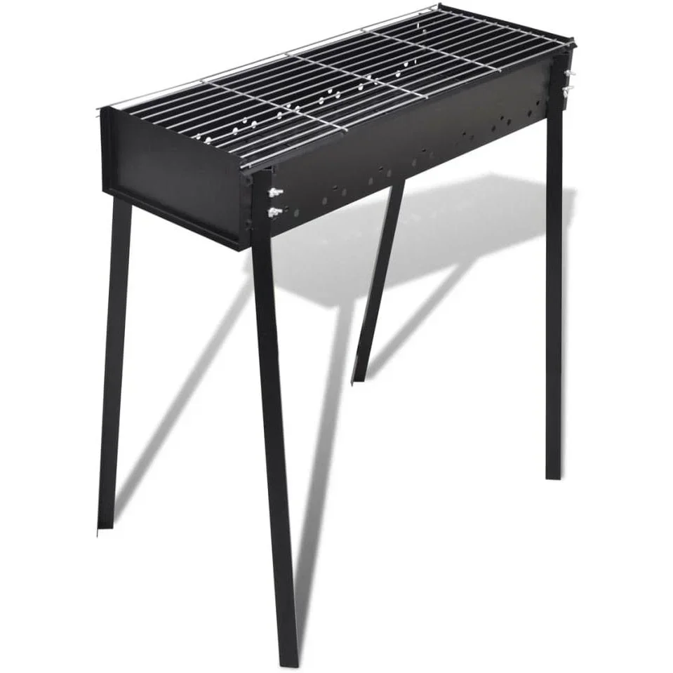 Holzkohlegrill quadratisch 75x28 cm