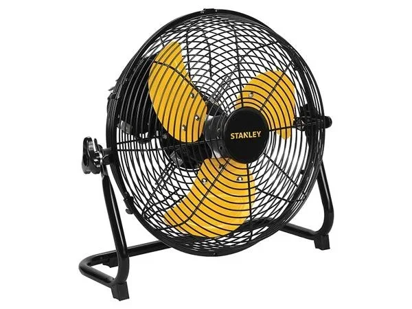 Bodenventilator Stahl Ø 30,5 cm Schwarz/Gelb