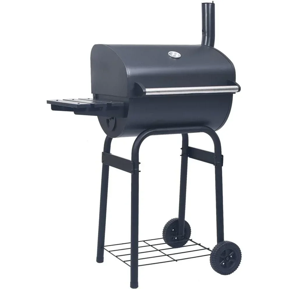 Holzkohlegrill Smoker mit Unterseite schwarz