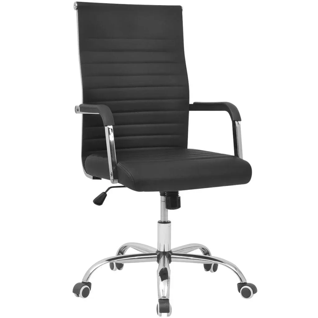 Bürostuhl 55x63 cm Kunstleder schwarz