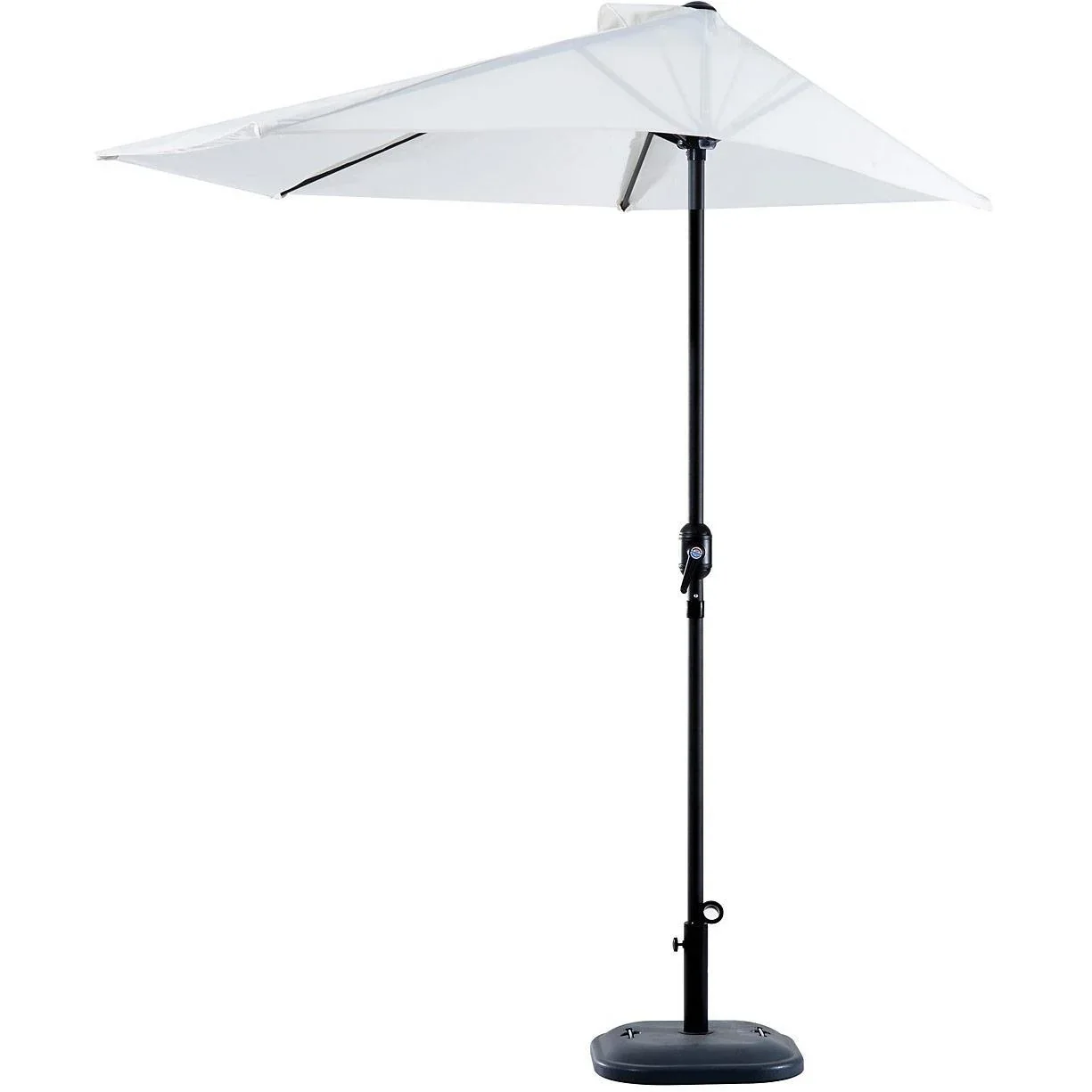 Alu Sonnenschirm Kurbelschirm halbrund cremeweiß