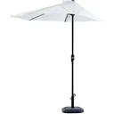 Alu Sonnenschirm Kurbelschirm halbrund cremeweiß