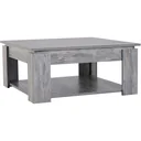 Couchtisch Beistelltisch Holztisch mit Ablage Pinie Shabby 80 x 80 cm