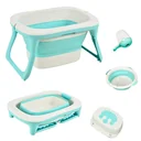 Babybadewanne mit Waschbecken und Shampoobecher