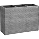 Polyrattan Blumentopf grau 83x30,5x60cm