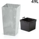 Blumentopf - Beton-Stil -32,5 x 32,5 x 61 cm - Grau - 49L